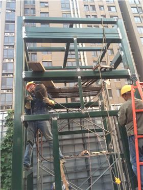 3.电梯井道结构焊接安装