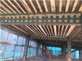 隆福大厦20#楼-楼板粘贴碳纤维加固、梁柱包钢加固