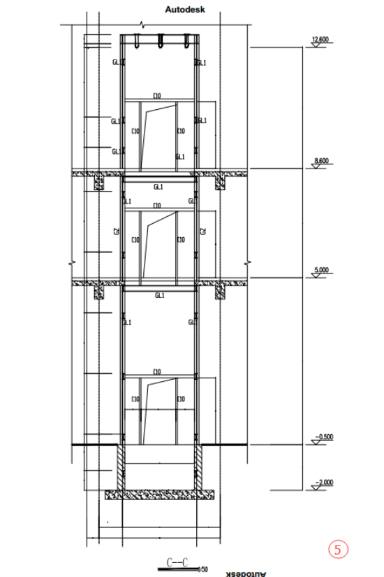 钢结构电梯井立面设计
